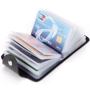 Yeni 1 adet 24 Bit Kredi Kartı KİMLİK kartı cüzdanı Nakit Tutucu Organizatör Vaka Paketi Kartvizit Pasaport Tutucu Banka Kartı Paketi çanta